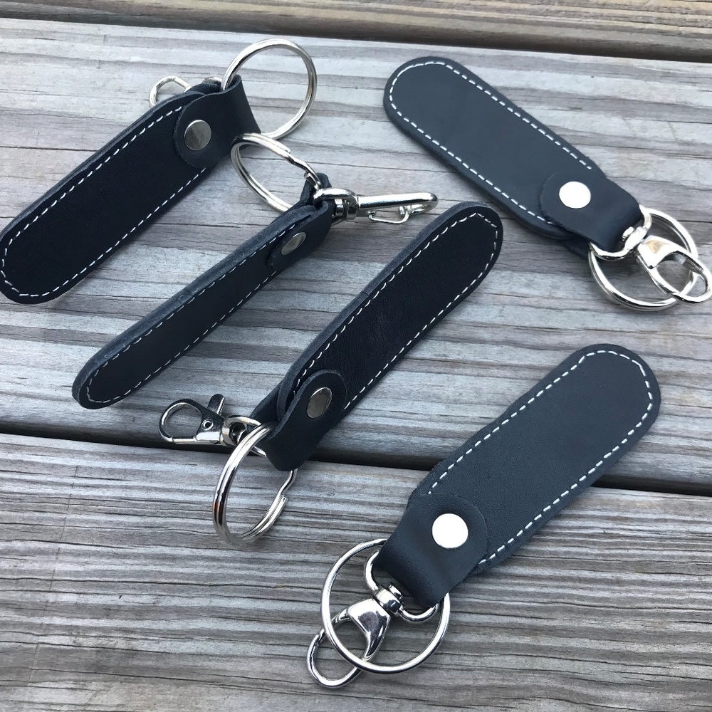 Supreme Leather Car Keys Holder 5 Key Chains Black - Picture 4 of 7